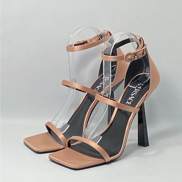 Versace 3 Strap Satin Sandals size 41 - Picture 5 of 13